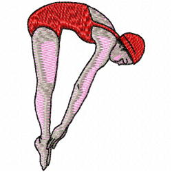 Swimming Embroidery Design 11